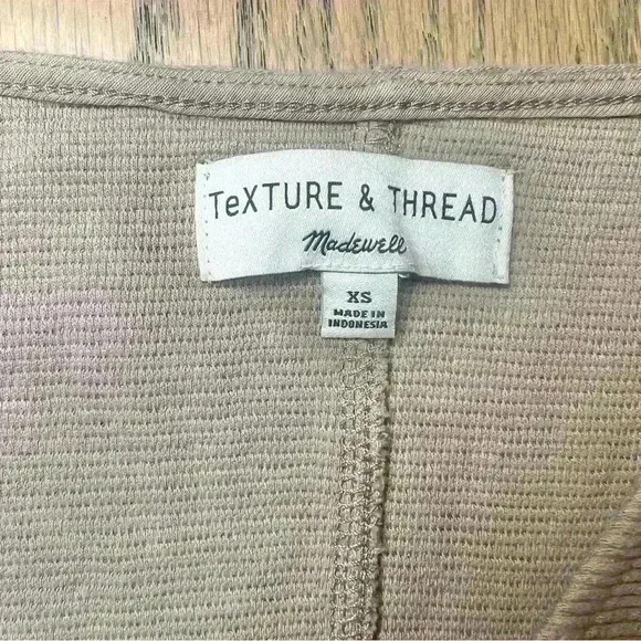 Madewell Women’s Texture & Thread Button Front Tie Tank Top Size X-Small - Picture 7 of 8